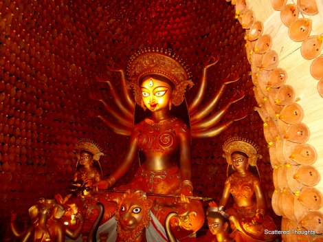 Ajeya Sanghati Durga Pujo, the 'pratima' (idol)