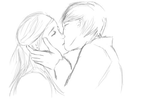 kiss_sketch_by_elluinskie-d5cglak